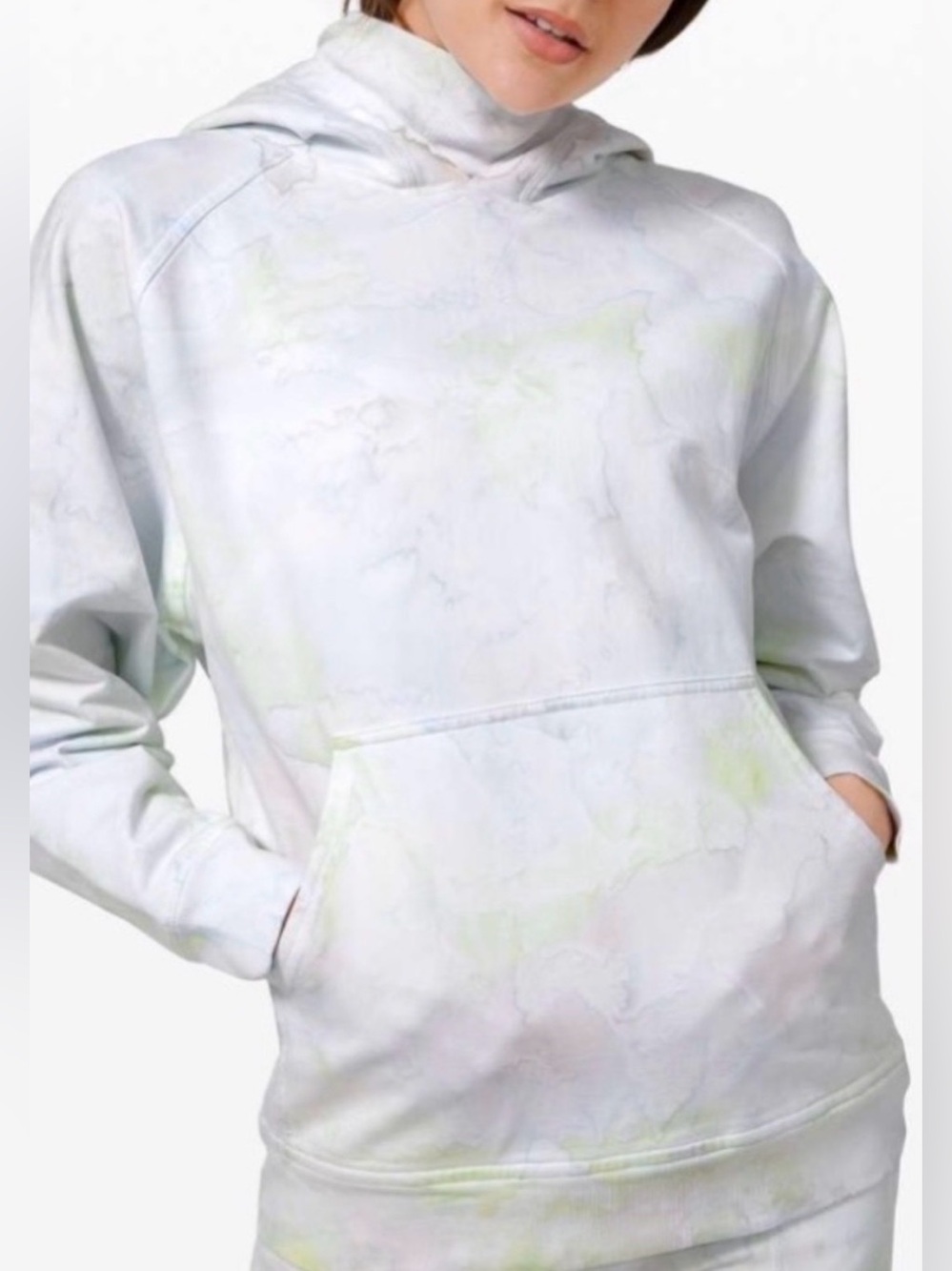 Lululemon LA Pullover Hoodie Watercolor Wash White / Stargaze / Daydream / 10